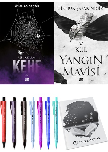 Yangın Mavisi 5 Kül Binnur Şafak Nigiz ve Dokuz Yayınları Asi Çakıltaşı 1 Kehf Binnur Şafak Nigiz 2li Set