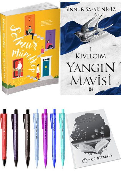 Yangın Mavisi 1 Kıvılcım Binnur Şafak Nigiz ve Ephesus Yayınları Solmuş Mürekkep 2 Meryem Nart 2li Set
