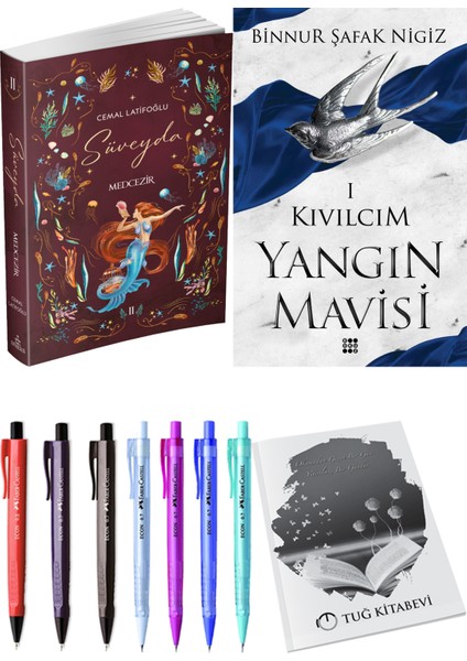 Yangın Mavisi 1 Kıvılcım Binnur Şafak Nigiz ve Ephesus Yayınları Süveyda 2 Medcezir Cemal Latifoğlu 2li Set