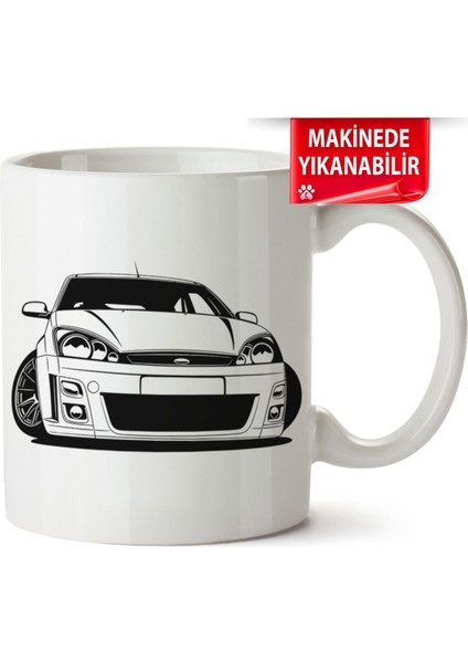 Çakılap Ford Focus Mk1 Baskılı Porselen Kupa Bardak