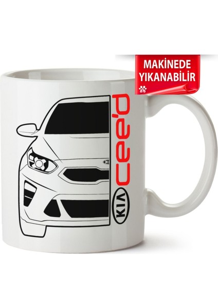 Çakılap Kia Ceed Baskılı Porselen Kupa Bardak
