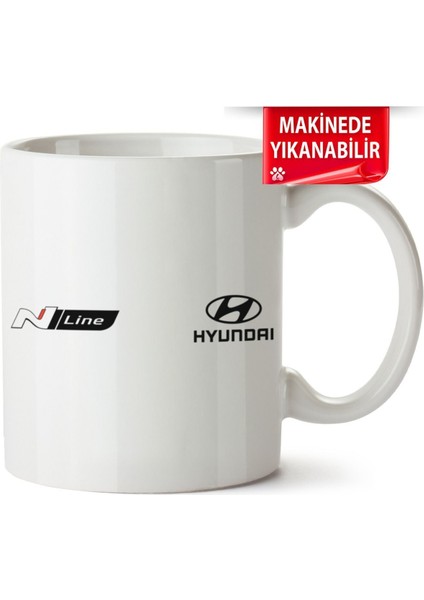 Çakılap Hyundai Nline Baskılı Porselen Kupa Bardak