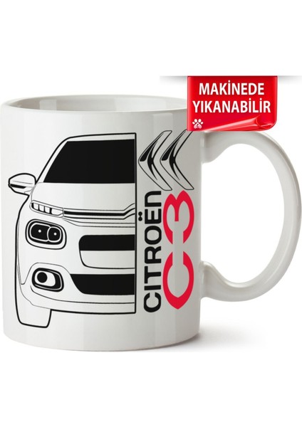 Çakılap Citroen C3 Baskılı Porselen Kupa Bardak