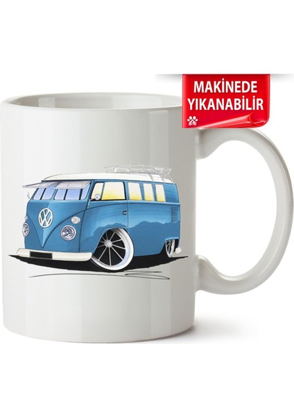 Çakılap Vw Transporter T1 Baskıpı Porselen Kupa Bardak