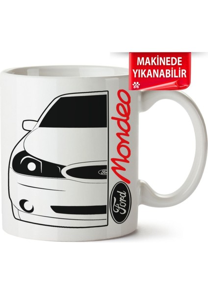 Çakılap Forda Mondeo Mk2 Baskılı Porselen Kupa Bardak