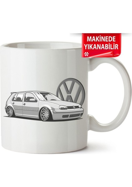 Çakılap Vw Golf 4 Baskıpı Porselen Kupa Bardak