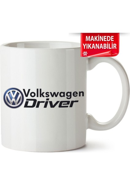 Çakılap Vw Driver Baskılı Porselen Kupa Bardak