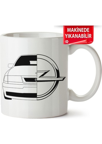 Çakılap Opel Vectra A Baskıpı Porselen Kupa Bardak