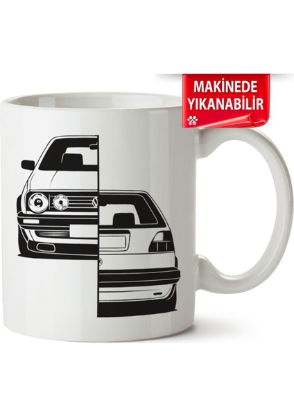 Çakılap Vw Golf 2 Baskıpı Porselen Kupa Bardak