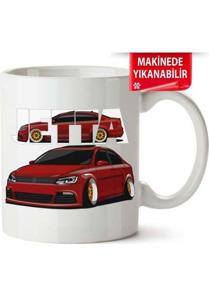 Çakılap Vw Jetta Mk6 Baskıpı Porselen Kupa Bardak