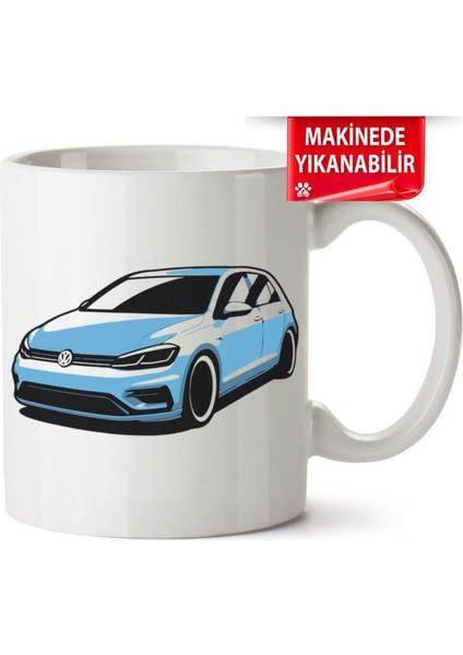 Çakılap Vw Golf 7 Baskıpı Porselen Kupa Bardak