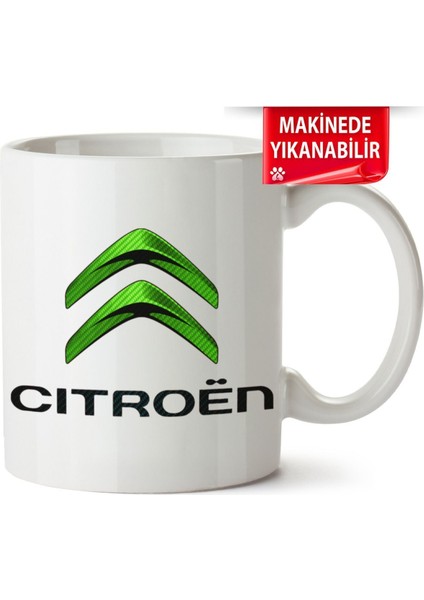 Çakılap Citroen Logo Baskılı Porselen Kupa Bardak