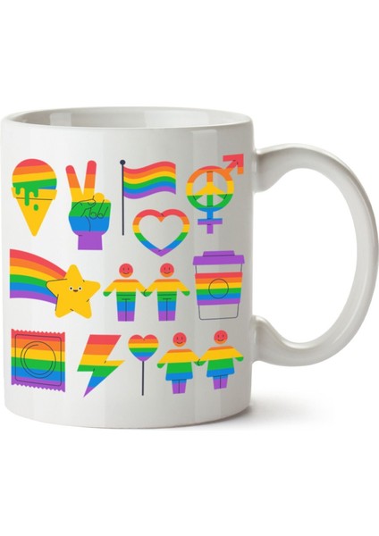 Çakılap (Pride) Baskılı Porselen Kupa Bardak