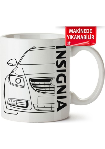 Çakılap Opel Insignia Baskıpı Porselen Kupa Bardak