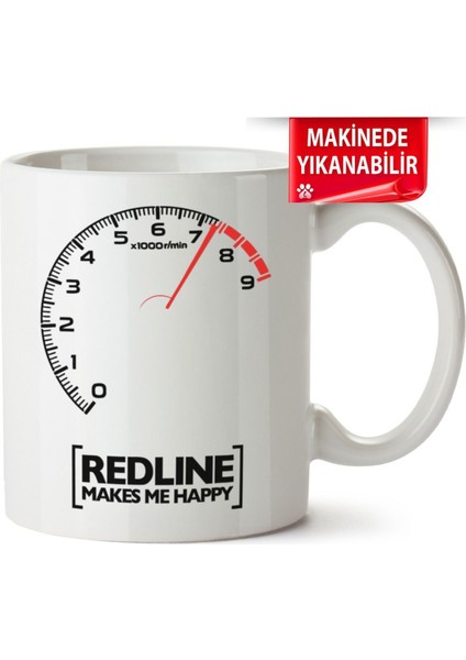 Çakılap Red Line Baskılı Porselen Kupa Bardak