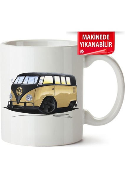 Çakılap Vw Transporter T1 Baskıpı Porselen Kupa Bardak