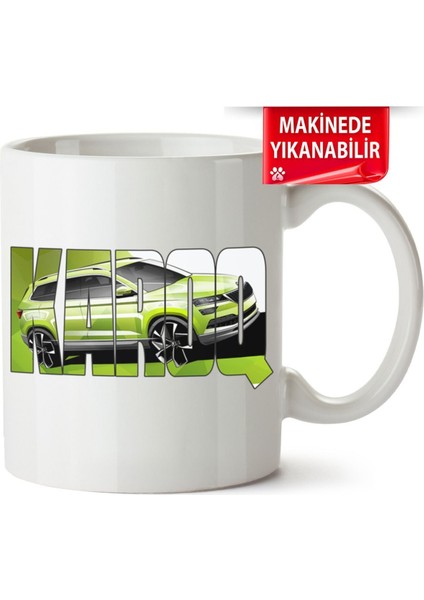Çakılap Skoda Karoq Baskıpı Porselen Kupa Bardak