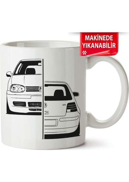 Çakılap Vw Golf 4 Baskıpı Porselen Kupa Bardak