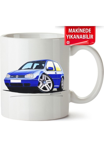 Çakılap Vw Golf 4 Baskıpı Porselen Kupa Bardak