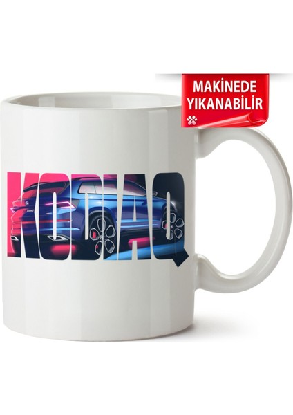 Çakılap Skoda Kodiaq Baskıpı Porselen Kupa Bardak