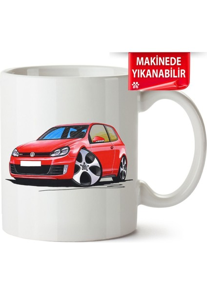Çakılap Vw Golf 6 Baskıpı Porselen Kupa Bardak