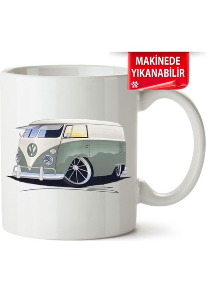 Çakılap Vw Transporter T1 Baskıpı Porselen Kupa Bardak