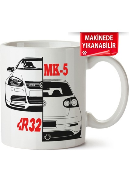 Çakılap Vw Golf 5 Baskıpı Porselen Kupa Bardak