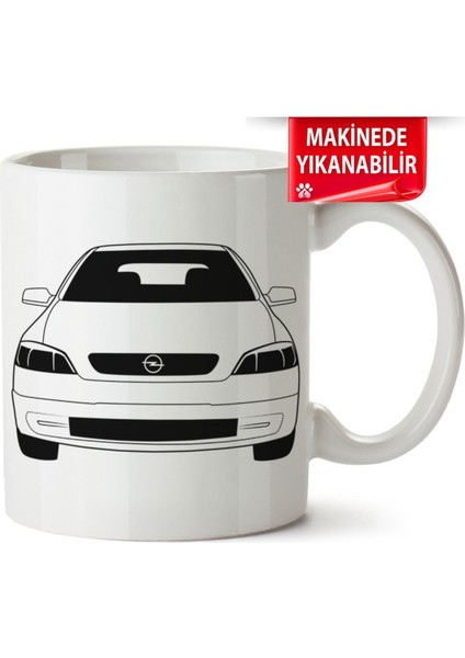Çakılap Opel Astra G Baskıpı Porselen Kupa Bardak