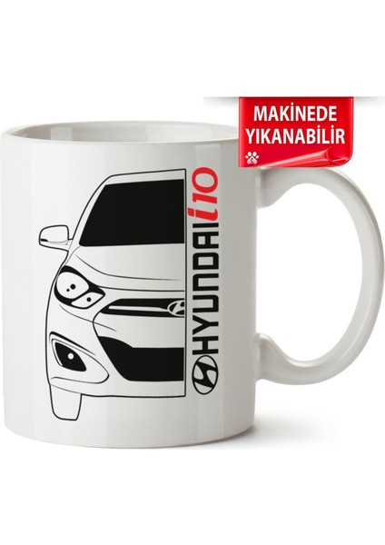 Çakılap Hyundai I10 Baskılı Porselen Kupa Bardak (Kp-Otmbl-Hynd)