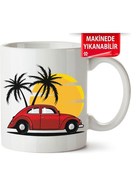 Çakılap Vw Beetle Baskıpı Porselen Kupa Bardak