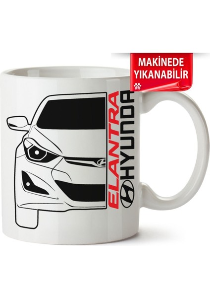 Çakılap Hyundai Elentra Baskılı Porselen Kupa Bardak