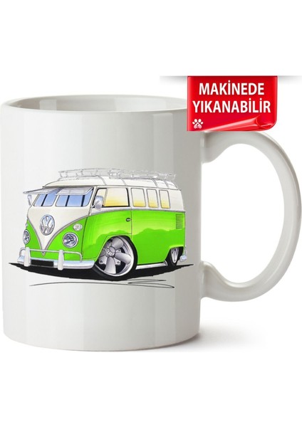 Çakılap Vw Transporter T1 Baskıpı Porselen Kupa Bardak (Kp-Otmbl-Vw)