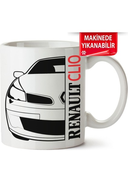 Çakılap Renault Clio 3 Baskıpı Porselen Kupa Bardak (Kp-Otmbl-Rntl)