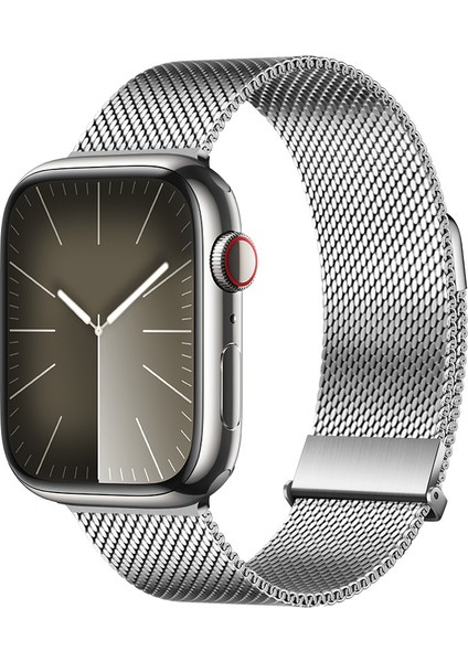 Apple Watch 1-9 Nesillere Uygun Milanese Kayış, Apple Paslanmaz Çelik Metal Saat Kayışı, 38 Mm, 40 mm ve 41 mm Kadranlı Apple Saatlerine Uygundur (Yurt Dışından)