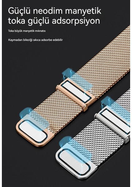 Apple Watch 1-9 Nesillere Uygun Milanese Kayış, Apple Paslanmaz Çelik Metal Saat Kayışı, 38 Mm, 40 mm ve 41 mm Kadranlı Apple Saatlerine Uygundur (Yurt Dışından)