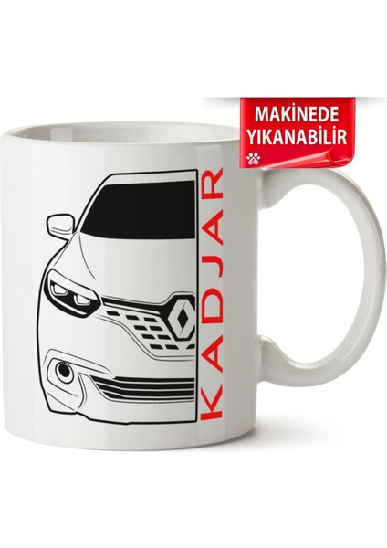 Çakılap Renault Kadjar Baskıpı Porselen Kupa Bardak (Kp-Otmbl-Rntl)