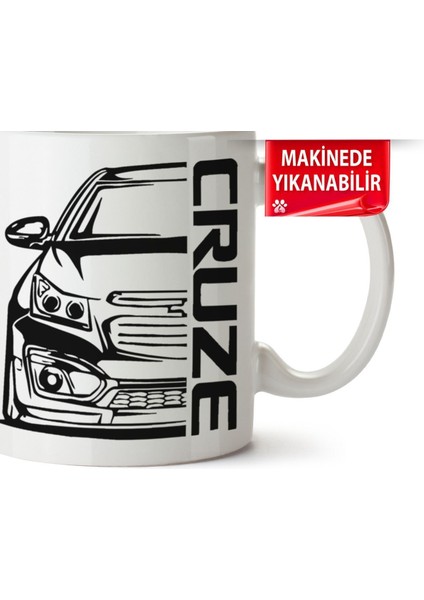 Çakılap Chevrolet Cruze Baskılı Porselen Kupa Bardak (Kp-Otmbl-Chvrlt)