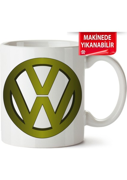 Çakılap Vw Logo Baskıpı Porselen Kupa Bardak (Kp-Otmbl-Vw)