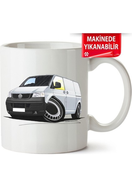 Çakılap Vw Transporter T5 Baskıpı Porselen Kupa Bardak (Kp-Otmbl-Vw)