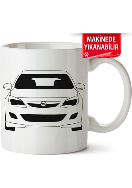 Çakılap Opel Astra J Baskıpı Porselen Kupa Bardak (Kp-Otmbl-Opl)