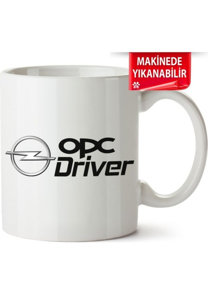Çakılap Opel Driver Baskılı Porselen Kupa Bardak (Kp-Otmbl-Drvr)