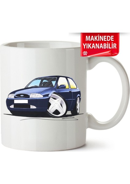 Çakılap Ford Fiesta Mk4 Baskılı Porselen Kupa Bardak (Kp-Otmbl-Frd)