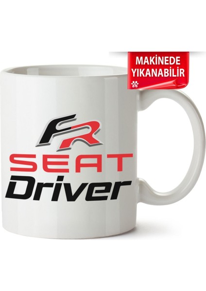 Çakılap Seat Driver Baskılı Porselen Kupa Bardak (Kp-Otmbl-Drvr)