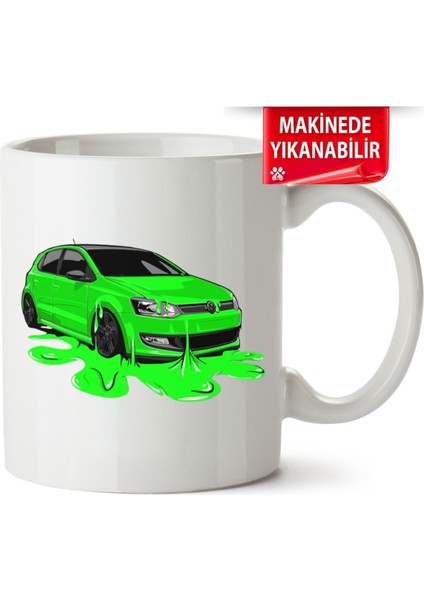 Çakılap Vw Polo Mk5 Baskıpı Porselen Kupa Bardak (Kp-Otmbl-Vw)