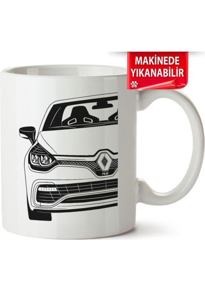 Çakılap Renault Clio 1 Baskıpı Porselen Kupa Bardak (Kp-Otmbl-Rntl)