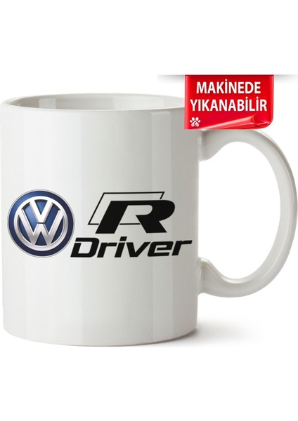 Çakılap Vw Driver Baskılı Porselen Kupa Bardak (Kp-Otmbl-Drvr)