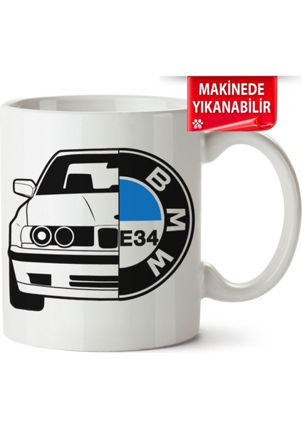 Çakılap Bmw E34 Baskılı Porselen Kupa Bardak (Kp-Otmbl-Bmw5)