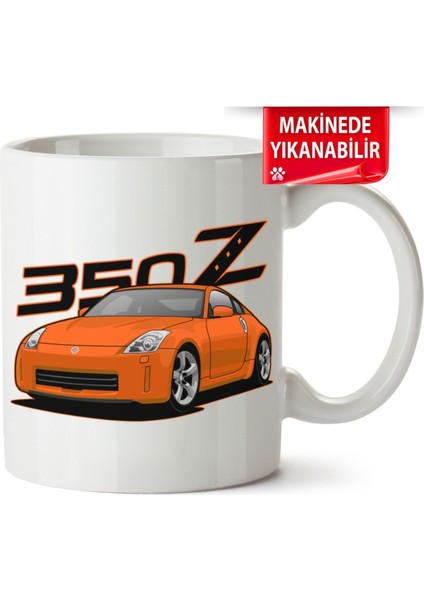 Çakılap Nissan 350Z Baskıpı Porselen Kupa Bardak (Kp-Otmbl-Nssn)