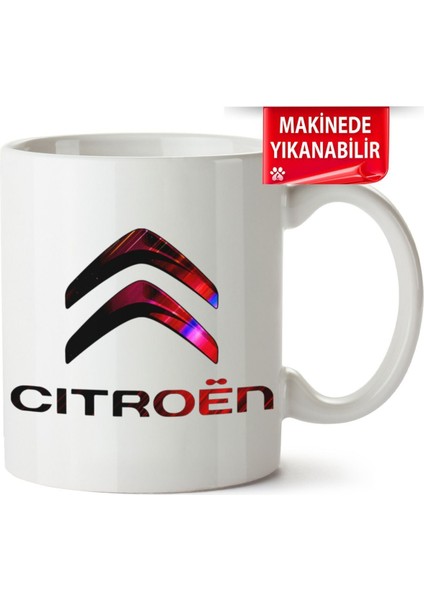 Çakılap Citroen Logo Baskılı Porselen Kupa Bardak (Kp-Otmbl-Ctrn)