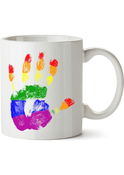 Çakılap (Pride) Baskılı Porselen Kupa Bardak